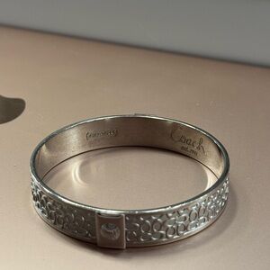 SOLD Coach Silver Bangle Bracelet